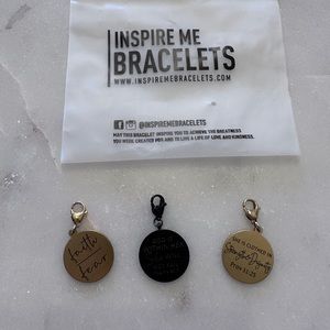 Inspire Me Bracelets Charm, Lot of 3 - Brand New